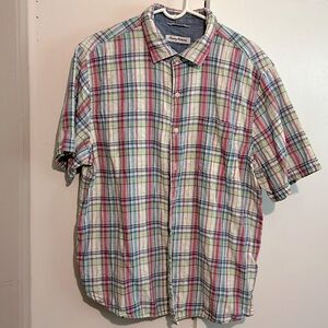 Tommy Bahama 100% cotton plaid shirt